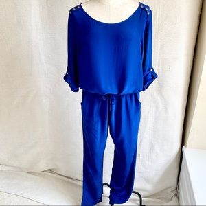 Anthropologie MSilk Amanda Uprichard Jumpsuit Blue